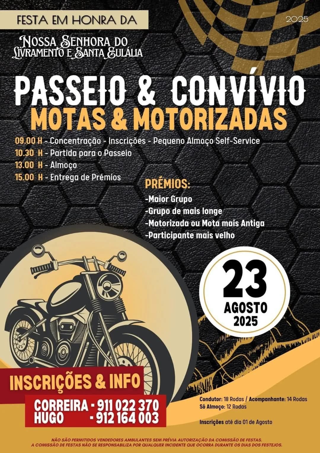 Passeio & Convívio Motas e Motorizadas - Festa De Macieira de Sarnes